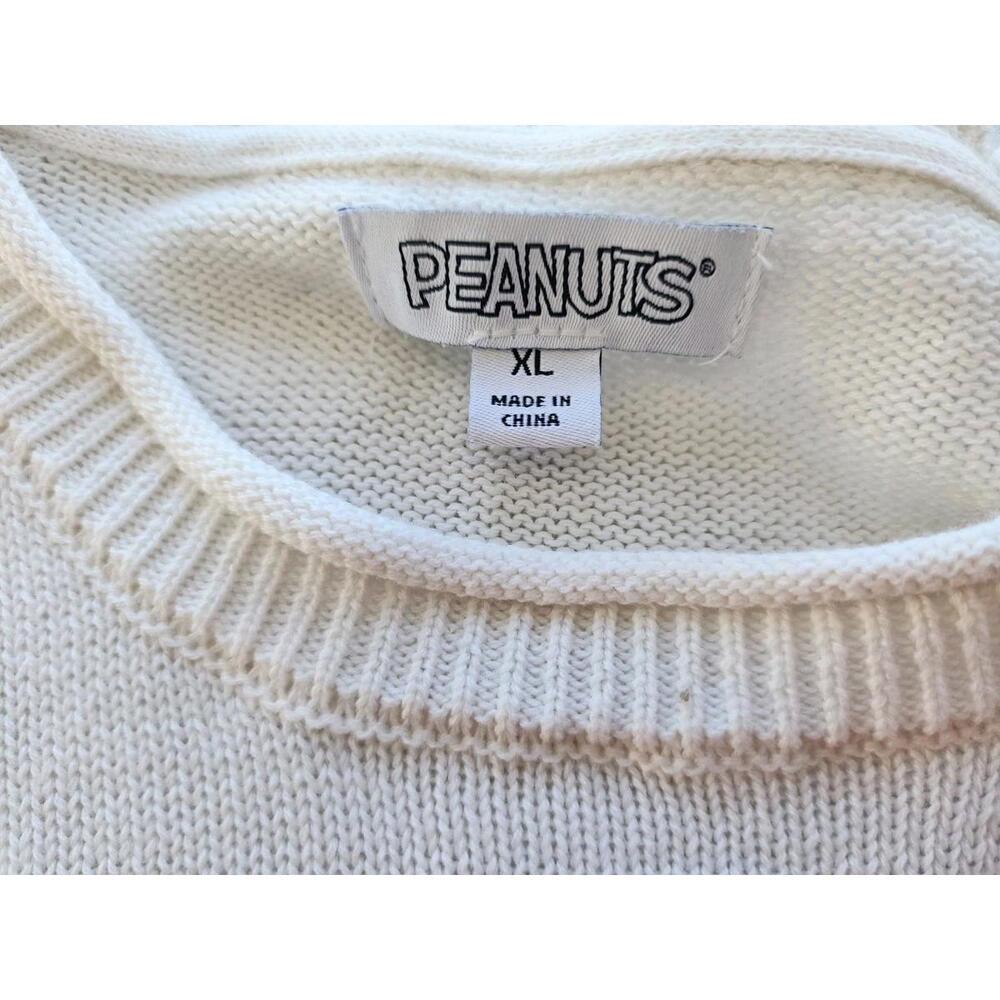 Peanuts White Sand Surf Sun Crewneck Sweater Size XL - Picture 6 of 6